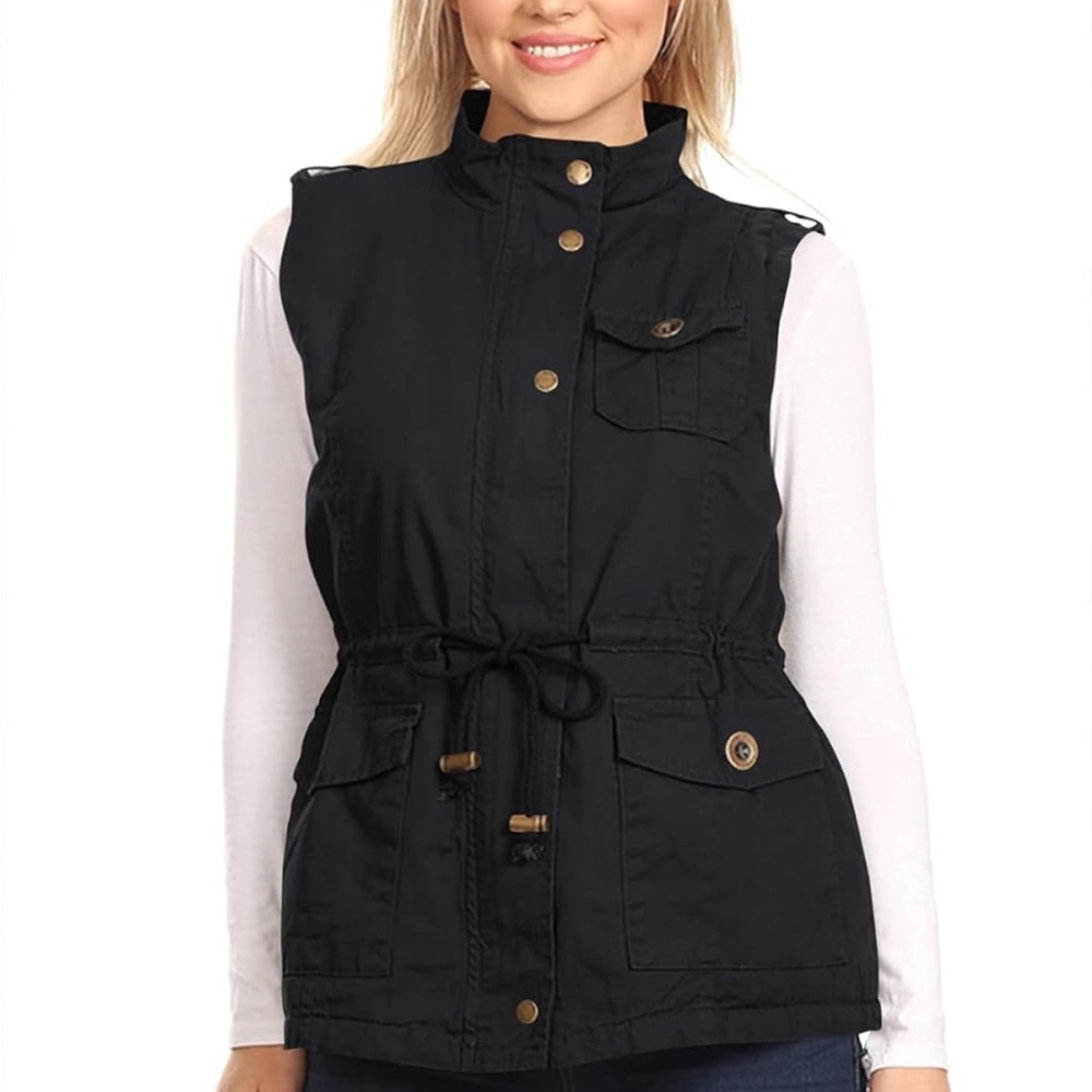3/$30 Women's Black Utility Vest